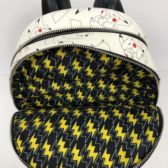 Loungfly Pokemon Pikachu Mini Backpack White 2019 Retired EUC - Picture 6 of 11